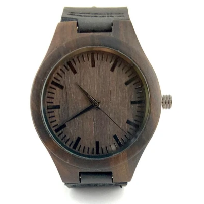 Laser Engraved Wood Watch with Box | Fashion Jewellery Outlet | Fashion Jewellery Outlet