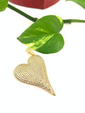 Brass Heart Charm 1inch Gold | Fashion Jewellery Outlet | Fashion Jewellery Outlet