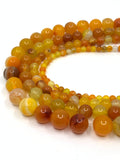 Orange striped agate beads