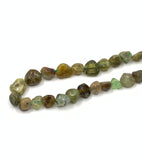 Green garnet  Gemstone nugget beads