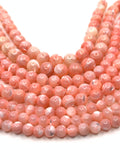 Pink shell pearls for jewelry making