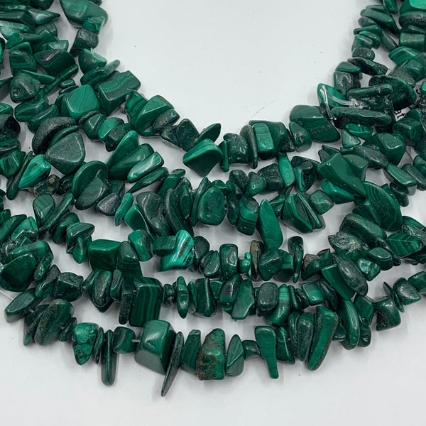 Malachite chips beads