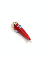 Murano glass red horn pendant