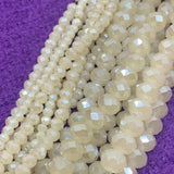 Opaque Pastel Cream Glass Beads for jewelry making