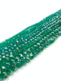 Green AB Rondelle Glass Beads for jewelry making