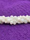 Chalk White AB Glass Beads