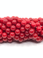 Red jade beads for jewelry making