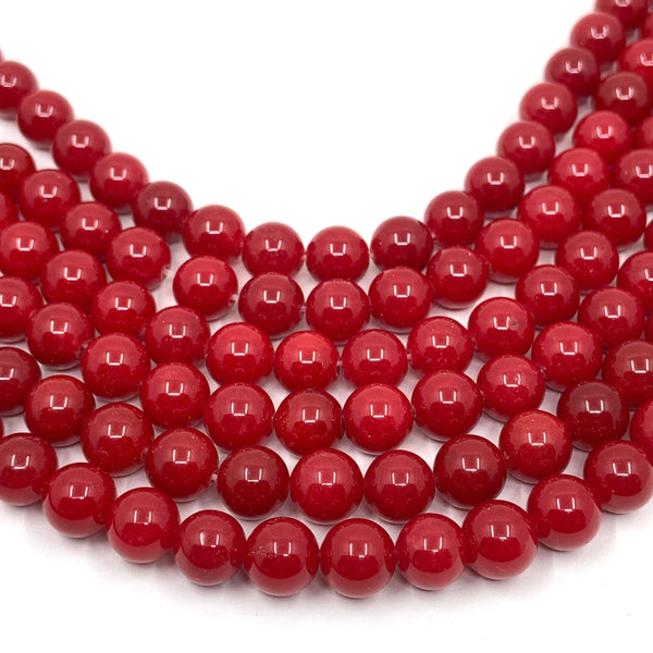 Milky Red Jade Beads
