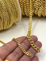 Unfinished Cuban Link Chain in gold 