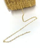 Unfinished cable link chain gold plated