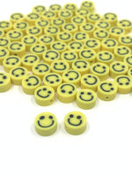Yellow happy face beads