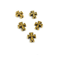 Gold cross beads