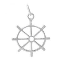 Sterling Silver Ship Wheel Charm | Fashion Jewellery Outlet | Fashion Jewellery Outlet