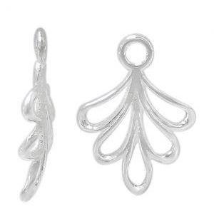 Sterling Silver Leaf Shape Charm | Fashion Jewellery Outlet | Fashion Jewellery Outlet