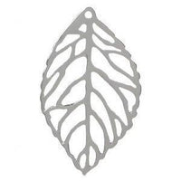 Sterling Silver Leaf Charm, Filigree Leaf | Fashion Jewellery Outlet | Fashion Jewellery Outlet