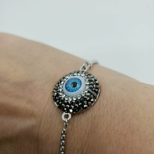 Stainless Steel Evil Eye Bracelet | Fashion Jewellery Outlet | Fashion Jewellery Outlet