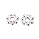 5mm Alloy Silver Plated Daisy Spacers | Fashion Jewellery Outlet | Fashion Jewellery Outlet