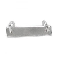 Sterling Silver Short Rectangle Tag | Fashion Jewellery Outlet | Fashion Jewellery Outlet