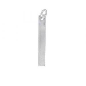 Sterling Silver Flat Rectangle Tag 15X3mm | Fashion Jewellery Outlet | Fashion Jewellery Outlet