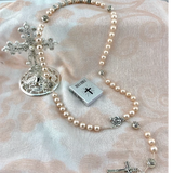 Pink Pearl Custom Handmade Rosary | Fashion Jewellery Outlet | Fashion Jewellery Outlet