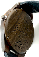 Laser Engraved Wood Watch | Fashion Jewellery Outlet | Fashion Jewellery Outlet