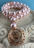 Allah Chuga Pink Swarovski Pearl Tasbih | Fashion Jewellery Outlet | Fashion Jewellery Outlet