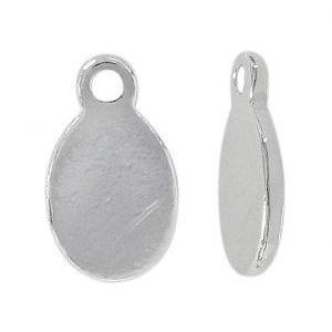 Sterling Silver Oval Tag 7mm L | Fashion Jewellery Outlet | Fashion Jewellery Outlet