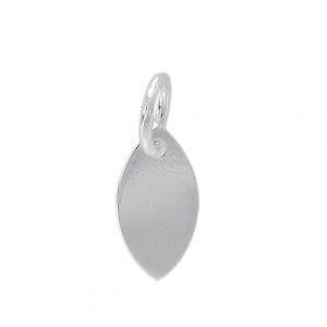 Sterling Silver Tag Marquise Shaped 8mmL | Fashion Jewellery Outlet | Fashion Jewellery Outlet