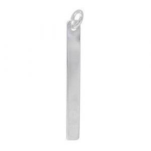 Sterling Silver Rectangle Tag 35mm L | Fashion Jewellery Outlet | Fashion Jewellery Outlet