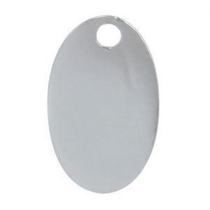 Sterling Silver Smooth Oval Tag 9x6mm | Fashion Jewellery Outlet | Fashion Jewellery Outlet