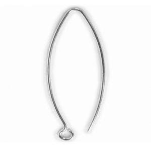 925 Shiny Smooth V shaped Ear Wire Pair | Fashion Jewellery Outlet | Fashion Jewellery Outlet