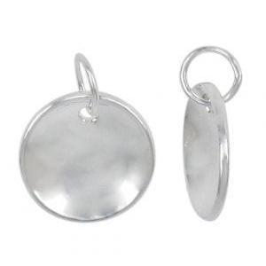Sterling Silver Tag Curved Round 9mm | Fashion Jewellery Outlet | Fashion Jewellery Outlet