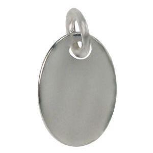 Sterling Silver Flat Oval Tag 25x18mm | Fashion Jewellery Outlet | Fashion Jewellery Outlet