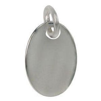Sterling Silver Flat Oval Tag 18x13mm | Fashion Jewellery Outlet | Fashion Jewellery Outlet