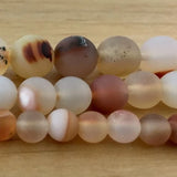 8mm Orange Frosted Agate Bead | Fashion Jewellery Outlet | Fashion Jewellery Outlet