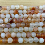 8mm Orange Frosted Agate Bead | Fashion Jewellery Outlet | Fashion Jewellery Outlet