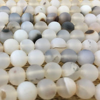 4mm White Frosted Agate Bead | Fashion Jewellery Outlet | Fashion Jewellery Outlet