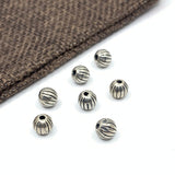 Antique Silver Metal Round Beads for jewelry making