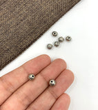 6mm silver spacer beads for bracelets