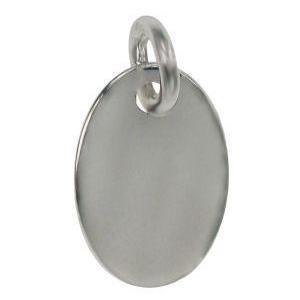 Sterling Silver Shiny Oval Tag | Fashion Jewellery Outlet | Fashion Jewellery Outlet