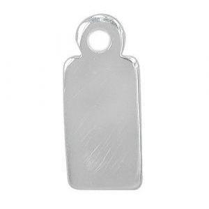 Sterling Silver Rectangle Tag 11.5x5mm | Fashion Jewellery Outlet | Fashion Jewellery Outlet