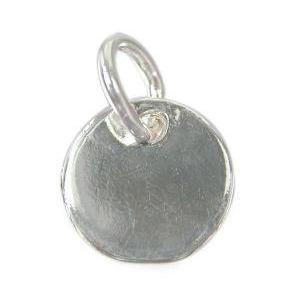 Sterling Silver Round Tag with Loop 8mm | Fashion Jewellery Outlet | Fashion Jewellery Outlet