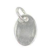 Sterling Silver Smooth Oval Tag with Loop | Fashion Jewellery Outlet | Fashion Jewellery Outlet