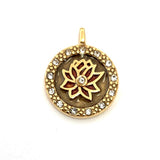 Lotus Flower Stainless Steel Charm | Fashion Jewellery Outlet | Fashion Jewellery Outlet