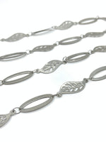 Oval and leaf link chain for jewelry making
