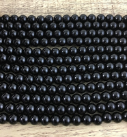 4mm Shiny Black Agate Bead | Fashion Jewellery Outlet | Fashion Jewellery Outlet
