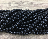 4mm Shiny Black Agate Bead | Fashion Jewellery Outlet | Fashion Jewellery Outlet