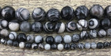 8mm Black Stone Beads | Fashion Jewellery Outlet | Fashion Jewellery Outlet