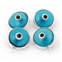 Light Blue Sterling Silver Evil Eye Charm | Fashion JewelleryWholesale | Fashion Jewellery Outlet