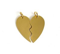 Custom Broken Heart Laser Engraved Charms | Fashion Jewellery Outlet | Fashion Jewellery Outlet